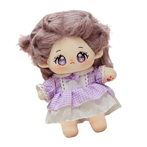 Generisch Stoffpuppe, weiche Mädchenpuppe - 20 cm/7,87 Zoll Mädchen mit Kleiderplüschbabypuppe | Dress -up -Spielzeug, Home Display Dekoration für Wohnzimmer, Schlafzimmer, Babyzimmer von Generisch