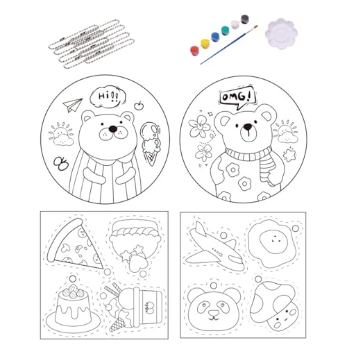 Generisch Strukturierte Kunst Malset | Magisches Schaumstoff-Malpapier mit Struktureffekt - Kreativer Bastelschwamm Aktiviert Mit Wasser Für Kinder Schule Zuhause Reisen von Generisch