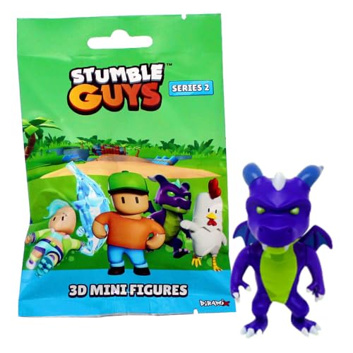 Generisch Stumble Guys 3D Sammelfiguren Serie 2 - Chrome Crystal Figur - Auswahl (Figur 20. Dusk Dragon) von Generisch