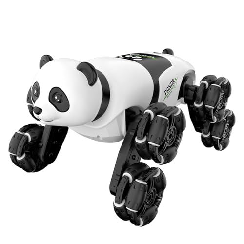 Generisch Stunt RC Autos Für Kinder - Fernbedienungs-Spielzeugauto Mit Spritzwasser-Funktion,Interaktives Pandabären-Design Rennauto Roboter Fahrzeug Für Kinder Jugendliche Erwachsene von Generisch