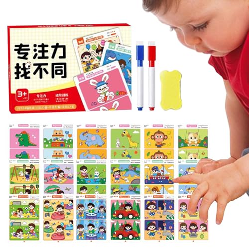 Generisch Suchen und Finden von Karten, Bildungsrätselkarten, Bücher Fun Learning Tools, verbessert Beobachtungsfähigkeiten, sicheres Material einfach zu bedienen, 14,8 cm, für Zuhause Generisch Suchen und Finden von Karten, Bildungsrätselkarten, Bücher Fun Learning Tools, verbessert Beobachtungsfähigkeiten, sicheres Material einfach zu bedienen, 14,8 cm, für Zuhause von Generisch