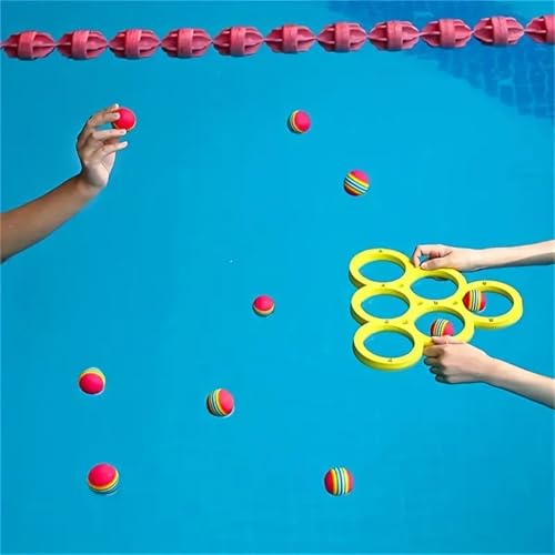 Generisch Swimming Pool Toys and Games, Adult Water Toy Floating Water Throwing Game Summer Swimming Pool/Beach Toys Accessories, Wasserspielzeug Kinder Outdoor with 12 Colorful Tossing Balls Generisch Swimming Pool Toys and Games, Adult Water Toy Floating Water Throwing Game Summer Swimming Pool/Beach Toys Accessories, Wasserspielzeug Kinder Outdoor with 12 Colorful Tossing Balls von Generisch