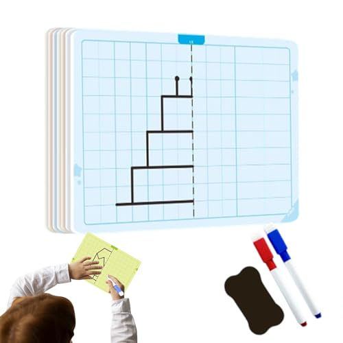 Generisch Symmetrie Zeichenbrett Für Kinder - Maltafel Mit Stiften & Radierfunktion, Lernspielzeug Zur Konzentrationsförderung, Pädagogisches STEM Spiel Für Zuhause/Schule von Generisch