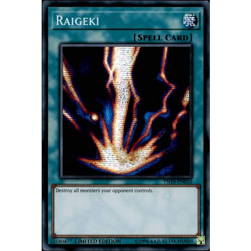 Generisch TN19-EN010 Limited Ed Raigeki Prismatic Secret Rare Card 2019 Mega Pack Tin Yu-Gi-Oh Single Card von Generisch