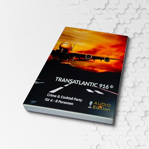 Generisch TRANSATLANTIC 916 – Audio Edition | Crime & Cocktail Partyspiel für 6–8 Personen | Krimi-Rollenspiel mit Audio-Dateien & Spielheften von Generisch