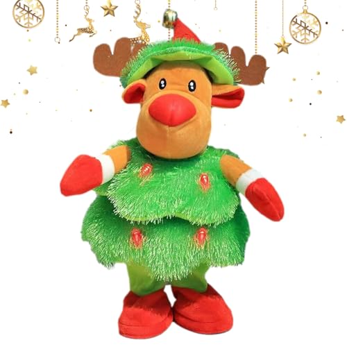 Generisch Tanzender Spielzeug - Weihnachts Plüsch Singende Tanzende Puppe,Weihnachtsdeko Interaktive Musikalische Puppe Für Zuhause Wohnzimmer Büro Hotel von Generisch