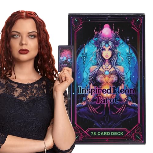 Generisch Tarot Oracle Cards, Beginners 78 Pieces Inspired Neon Visionary Card, 4.13x2.48 Inches Easy to Use & Vibrant Artwork, Version Fortune Telling for Holiday, Family Party, Spiritual Generisch Tarot Oracle Cards, Beginners 78 Pieces Inspired Neon Visionary Card, 4.13x2.48 Inches Easy to Use & Vibrant Artwork, Version Fortune Telling for Holiday, Family Party, Spiritual von Generisch