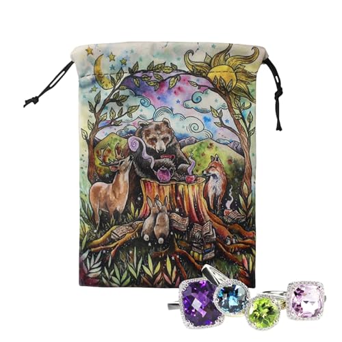 Generisch Tarotkarten Tasche | Samt Kordelzug Würfeltasche | Aufbewahrung Für Spielzeug Auto Zuhause Outdoor Küche Büro Camping Wohnheim Klassenzimmer Schrank Garten von Generisch