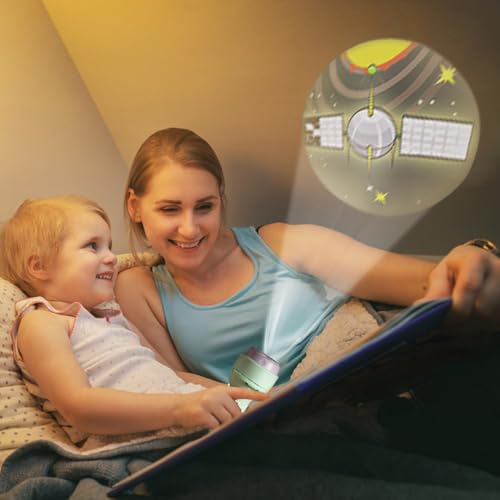 Generisch Taschenlampenprojektor | 120 Muster Kinder Nachtlicht Fackeln früh Education Learning Projector Toy Projektion Taschenlampe, Vorschullernen, Cartoon -Fackellicht für Kinderjungen Mädchen von Generisch