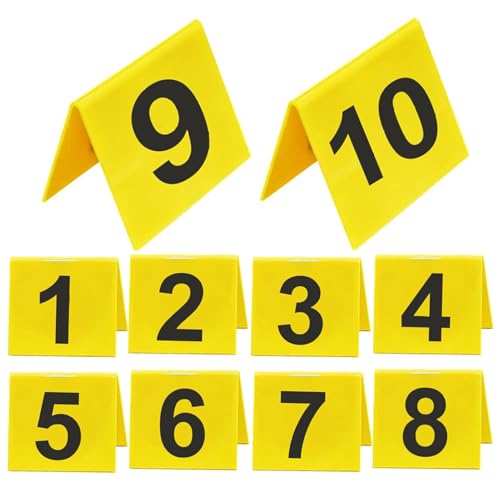 Generisch Tatortmarker - Wiederverwendbare Acryl Zahlenmarker | Scherzartikel 10er Set Für Kinderpartys Detektivspiele Halloween Events Erwachsene von Generisch