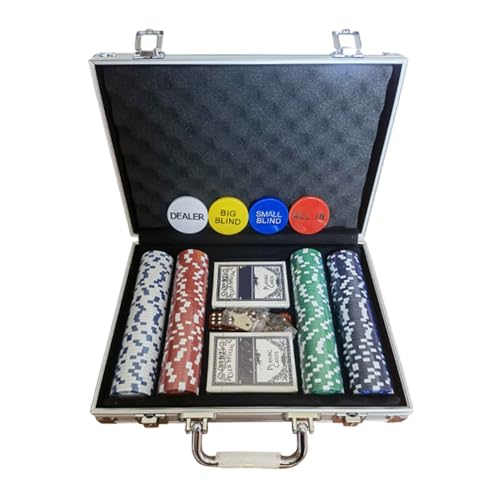 Generisch Texas Hold'em Poker No Number Chips Set Aluminium Box Mahjong Chips Set, Texas Mahjong Coin, Coin Kit,. von Generisch