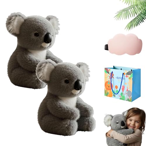 Generisch The Koaly – Emotionale Heilung Auf Anfrage, The Koaly, Ultra-Soft Koala Plush Mimics The Matural Movements Like a Real Koala, Koala Hug Cozy Snuggles for Stress Relief (25cm Hoch *2 Stuck) von Generisch