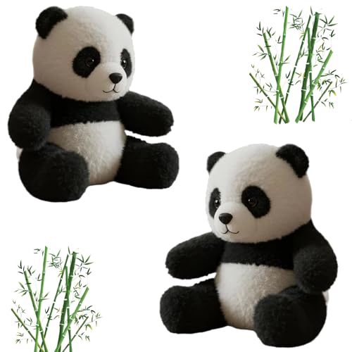 Generisch The Pandy - Emotional Healing on Demand, Realistic Panda Plush, with Ultra-Soft Fur Comforting Weight and Hug-Like Design, Stuffed Animal for Stress Relief (2PC) von Generisch