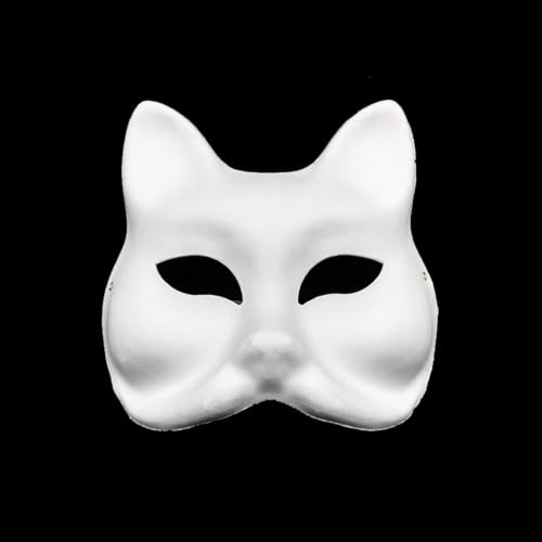 Generisch Therian Mask DIY Katzenmaske Bastelset mit Fell Strasssteinen & Farbwechsel-Materialien für Cosplay Kostüme & Partys von Generisch