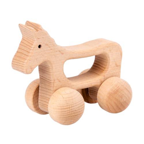 Generisch Tiere Holzspielzeug Autos Montessori Spielzeug für Babys 0-12 Monate Kleinkinder 1-3 Jahre Holz Baby Spielzeug 1+ Jahr Baby Push Cars Kinderzimmer Dekor von Generisch