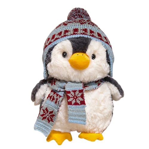 Generisch Tiergefüllte Kissen, Tierplüschkissen | Ausgestopfte Tierwurf Kissenpuppe | Plüschspielzeug mit abnehmbarem Strickhut und Schal für Kinderzimmer, Couch, Auto, Bett, Schlafzimmer, Wohnzimmer Generisch Tiergefüllte Kissen, Tierplüschkissen | Ausgestopfte Tierwurf Kissenpuppe | Plüschspielzeug mit abnehmbarem Strickhut und Schal für Kinderzimmer, Couch, Auto, Bett, Schlafzimmer, Wohnzimmer von Generisch