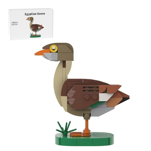 Generisch Tierische Baustein-Set, Ägyptische Gans Baustein-Spielzeug, Vogel-Modellbauset mit stabilem Aufbau, Modellbau-Enthusiasten ab 16 Jahren - 148 Teile von Generisch