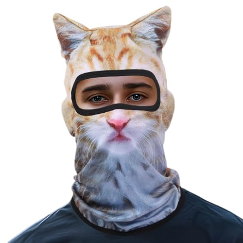 Generisch Tierkopfbedeckung, Tiergesichtsbedeckung | Full Face Hood Masque mit Standohren - Dreidimensionales Muster, Halloween Hut für Musikfestivals Generisch Tierkopfbedeckung, Tiergesichtsbedeckung | Full Face Hood Masque mit Standohren - Dreidimensionales Muster, Halloween Hut für Musikfestivals von Generisch