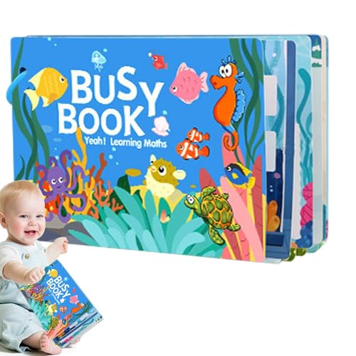 Generisch Toddler Sticker Books, Educational Number Recognition Activity, Creative Preschool Learning Travel, Home Outdoors, Interactive Fun for Early Development, 21x14x1cm von Generisch