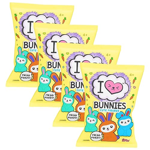 Generisch Topps - Bunnies Figur - I Love Bunnies - Häschen Sammelfiguren - 4 Tüten von Generisch