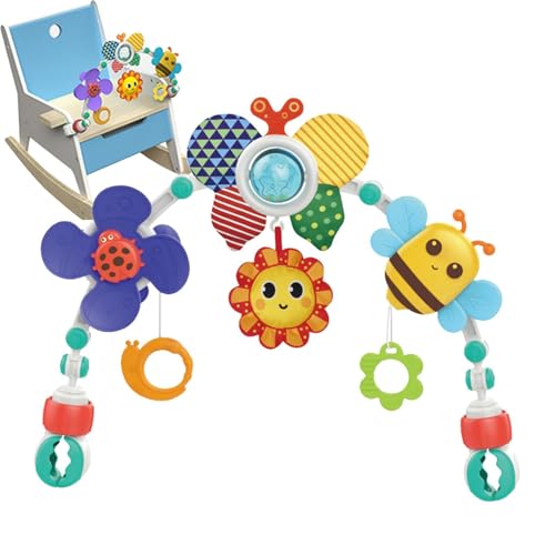 Generisch Travel Arch Stubenwagen-Spielzeug,Sensorisches Stubenwagenspielzeug mit mobilem Aktivitätsbogen -Design für Reisebett-Hüpfer und Kinderwagen-, Aktivitäts-Kinderbettspielzeug für Kinder, von Generisch