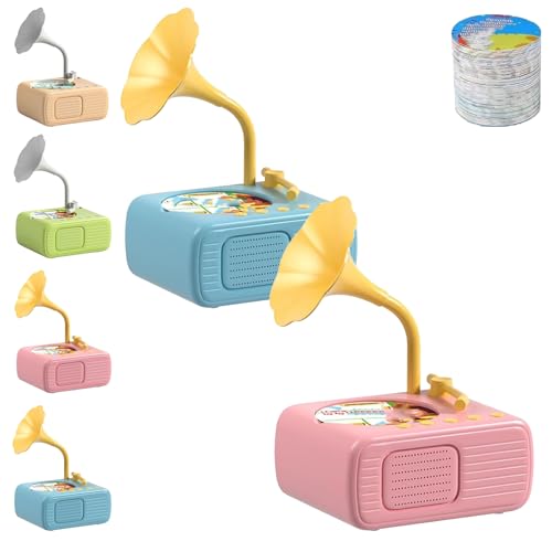 Generisch Tretregard Phonograph, Educational Music Story Player, Kids Phonograph with 96 Cards, Audio Book Gift for Boys and Girls (Blue+Pink) von Generisch
