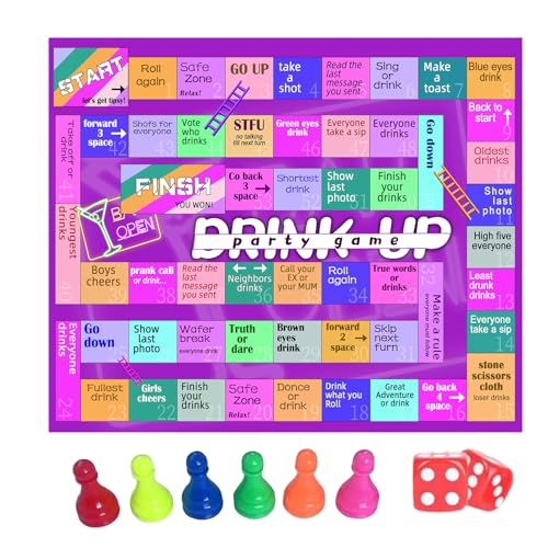 Generisch Trinkspiele Brettspiele - Lustiges Würfelspiel Für Erwachsene Bei Partys | Aktivitäten für Gruppen und Strategie für Halloween Reisen Camping Outdoor Freunde Date Night Tailgating von Generisch