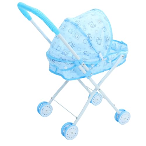 Generisch Trolley- -Kinderwagen Kleinkind- -Kinderwagen- Kleinkind-Kinderwagen tragbare Kinderwagenspielzeuge Kinderwagen Eisenrahmen Himmelblau von Generisch