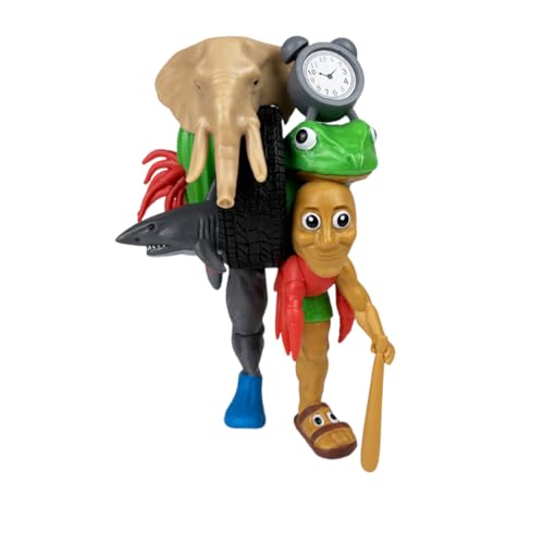 Generisch Tung Tung Tung Sahur Figure Toy,Italian Brainrot Figures,Tralalero Tralala Figure,Desk Decorations Gifts for Colleagues and Friends (N) von Generisch