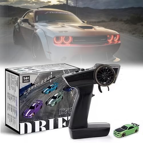 Generisch Turbo Racing 1/76 RC, Mini Turbo Drive 1/76 Scale Rc Micro Drift Car for Desk, Small Tabletop Drift Tiny Remote Control Fast Turbo Twist Racing with Gyro Full (#6) von Generisch