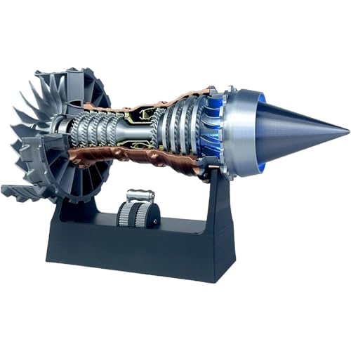 Generisch Turbofan-Triebwerk Modellbausatz für Erwachsene, TR900 Flugzeug-Turbojet-Triebwerk mit Einstellbarer Geschwindigkeit und leichtem, Simulations-Flugmotor-Spielzeug von Generisch