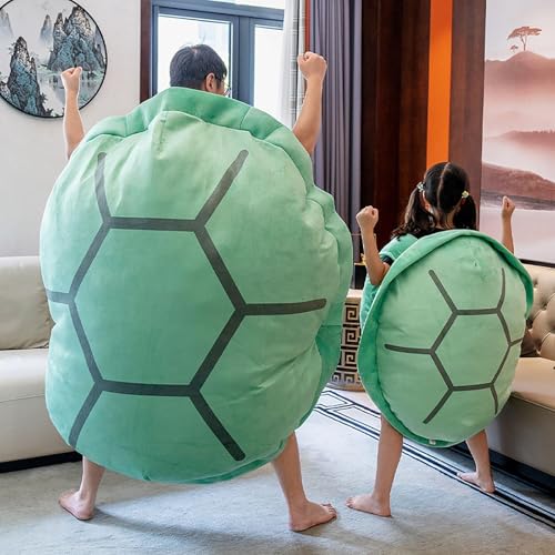 Generisch Turtle Shell Body Cushion, Giant Portable Turtle Shell Plush Turtle Cosplay Costume, Removable, for Children and Adults (Green 120cm/47.2in) von Generisch