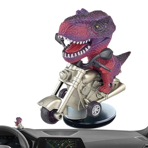 Generisch Tyrannosaurus Rex Autofigur,Tyrannosaurus Rex Autoation - Auto-Dinosaurier-Drift-Ornament - Kreatives Auto-Dinosaurier-Ornament, Dinosaurier-REIT-Motorrad-für Auto-Stil-Upgrade von Generisch