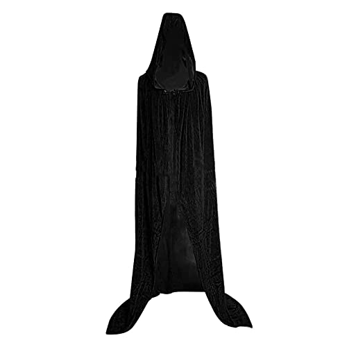 Generisch Umhang Mit Kapuze Schwarz Rot Grün Satin Vampir Umhang Mittelalter Halloween Kostüm Hexe Cosplay Robe Langes Hexenumhang Zubehör Erwachsene Partybekleidung Fasching Kostüme Lila von Generisch