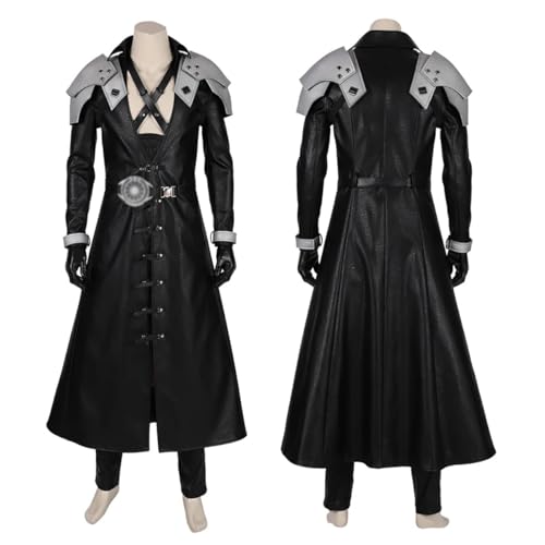 Generisch Unisex Anime Cos FF7 Sephiroth Cosplay Kostüm Shin'Ra Held Uniform,2XL,Black von Generisch