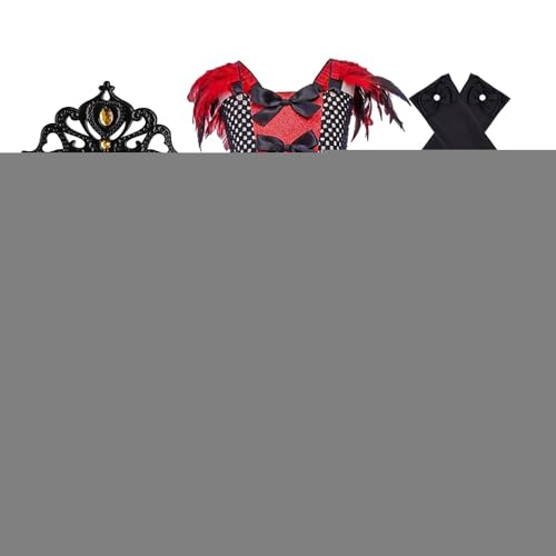 Generisch Vampirfür Mädchen, Vampirkostüm für Mädchen,Gothic Halloween für - 2–12 Jahre altes Gothic-Halloween-Tüllmit Krone, Handschuhen, Halskette Generisch Vampirfür Mädchen, Vampirkostüm für Mädchen,Gothic Halloween für - 2–12 Jahre altes Gothic-Halloween-Tüllmit Krone, Handschuhen, Halskette von Generisch