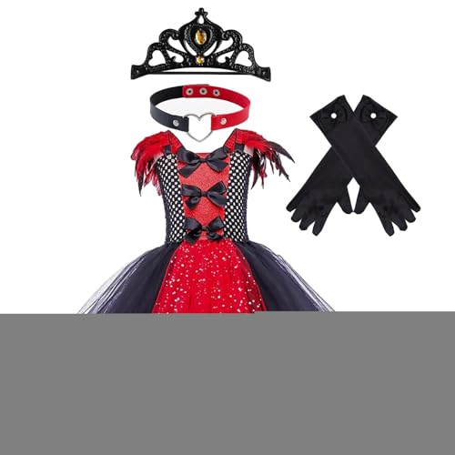 Generisch Vampirkleid für Mädchen, Vampirkostüm für Mädchen,Gothic-Tüllkleid für Teenager - 2–12 Jahre altes Gothic-Halloween-Tüllkleid mit Krone, Handschuhen, Halskette Generisch Vampirkleid für Mädchen, Vampirkostüm für Mädchen,Gothic-Tüllkleid für Teenager - 2–12 Jahre altes Gothic-Halloween-Tüllkleid mit Krone, Handschuhen, Halskette von Generisch