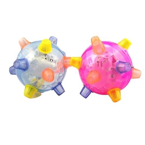 Generisch Vibrierendes Hüpfballspielzeug, leuchtender Hüpfball, Auffälliges musikalisches Sinnesspielzeug, Langlebiger, leuchtender Springball, Tanzball mit Musik-LED-Lichtern für Kinder von Generisch