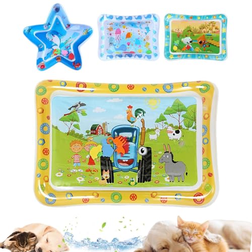Generisch Wasser Sinnesmatte - Faltbares Hunde Wasserkissen,Stabiles Haustier Zubehör Aufblasbare Krabbeldecke Für Wohnzimmer Schlafzimmer Outdoor Indoor Reise Familie Alle Altersklassen von Generisch