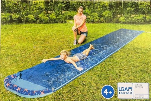 Generisch Wasserrutsche mit Sprinkleranlage Kinder Garten Wasserspielzeug Wasserbahn 615 x 100 cm Wasserrutsche von Generisch