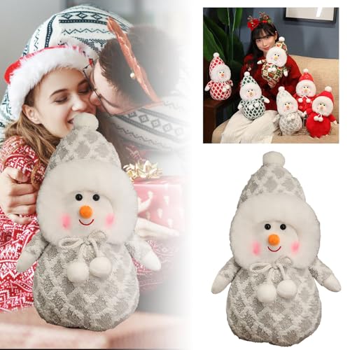 Generisch Weihnachten Schneemann Spielzeug Weihnachtsschmuck Weihnachten Schneemann Spielzeug Weihnachtsschmuck Plüschpuppen (E, 35cm) von Generisch