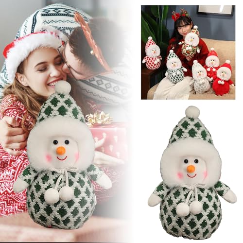 Generisch Weihnachten Schneemann Spielzeug Weihnachtsschmuck Weihnachten Schneemann Spielzeug Weihnachtsschmuck Plüschpuppen (F, 35cm) von Generisch