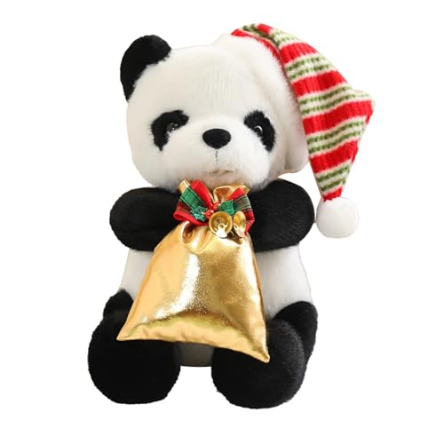 Generisch Weihnachten Weihnachten Panda Puppe Spielzeug Weihnachtsdekorationen Weihnachten Panda Puppe Weihnachtsdekorationen Sammlerpupe (C, 25cm) von Generisch