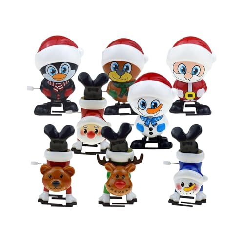 Generisch Weihnachts-Aufziehspielzeug,Aufziehspielzeug für Kinder - 8X wandelnde Tierfiguren,Desktop-Mittelstücke, Miniatur-Tierfiguren, niedliches Feinmotorik-Spielzeug für Mädchen und von Generisch