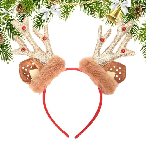 Generisch Weihnachts-Rentier-Geweih-Stirnband, Weihnachts-Hirschohren-Stirnband,Rentierohren Stirnband für Damen Bühnenkostüme | Festliches Glocken-Stirnband, Rollenspiel-Kopfbedeckung Generisch Weihnachts-Rentier-Geweih-Stirnband, Weihnachts-Hirschohren-Stirnband,Rentierohren Stirnband für Damen Bühnenkostüme | Festliches Glocken-Stirnband, Rollenspiel-Kopfbedeckung von Generisch