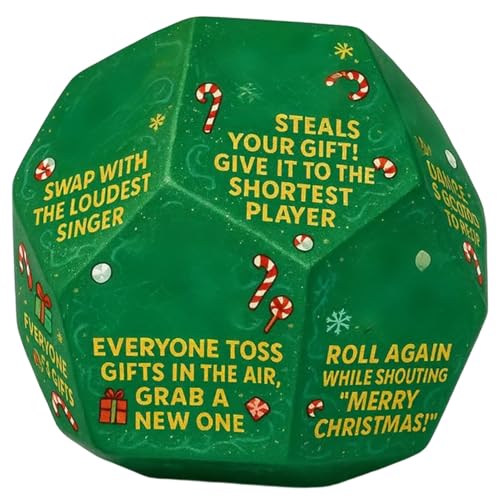 Generisch Weihnachtsaustausch Würfel Spiel - Weihnachtsfeier -Strumpfstocker | Gruppenpartyaktivität Strumpf Stoffe Für Mädchen Frauen Männer Erwachsene Familienfreunde | 7.6x7.6cm/2,99x2,99 Zoll von Generisch