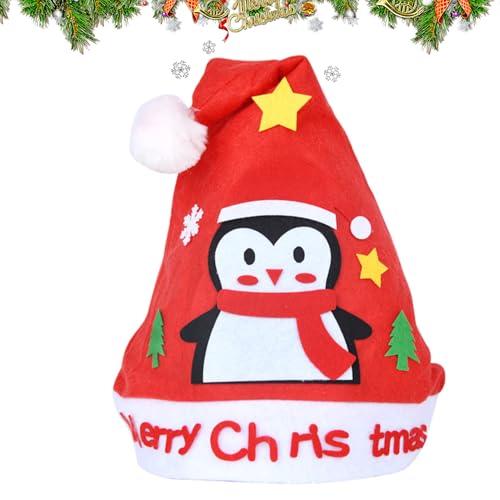 Generisch Weihnachtshut Handgemacht Set | Handgefertigtes Kunst Weihnachtsmütze Bastelset - Santa Bastelspielzeug Für Kinder Mädchen Zuhause Kindergarten Ostern Valentinstag von Generisch