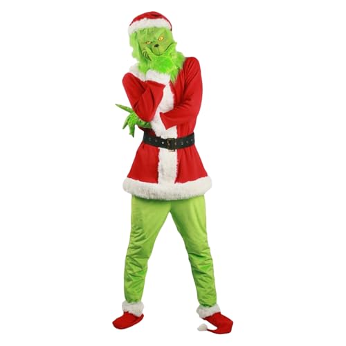 Generisch Weihnachtsmann Kostüm für Erwachsene Kinder Weihnachtskostüm Monster Weihnachtsmannanzug Weihnachtstag Party Ball Cosplay Kostüm von Generisch