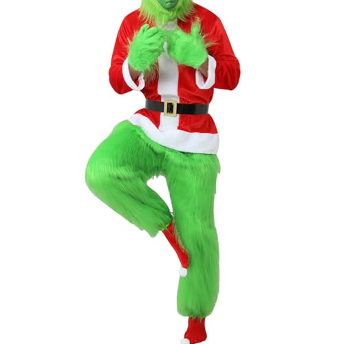 Generisch Weihnachtsmann Kostüm für Erwachsene Kinder Weihnachtskostüm Monster Weihnachtsmannanzug Weihnachtstag Party Ball Cosplay Kostüm von Generisch