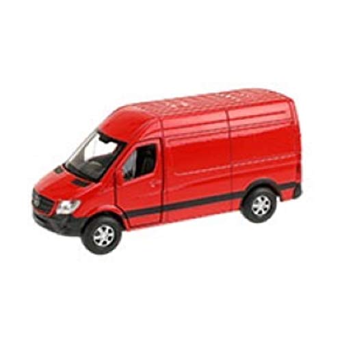 Generisch Welly Modellauto Mercedes-Benz Sprinter Panel Bus rot Sammelauto Spielzeugauto von Generisch